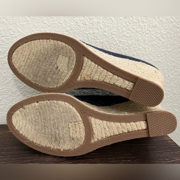 J. Crew navy wedge espadrille shoes size 10 EUC - Picture 6 of 7